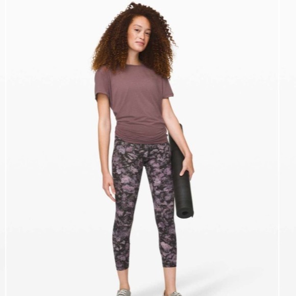 Lululemon Align Pant II 25" Floral Illusion Ice Grey Multi - Picture 2 of 14